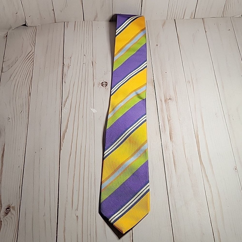 Robert Jensen Colorful Silk Tie New
